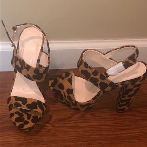 Cheetah heels never worn